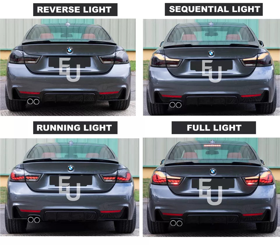 2X SMOKED LED TAIL LIGHTS LAMPS FOR BMW 4 SERIES & M4 F82 F83 F32 F33 F36 14-20